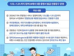 행정안전부, 연말정산용 증명서 '정부24'에서 발급 기사 이미지